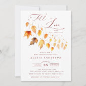 Herbstfall in Liebe Babydusche Einladung (Vorderseite)