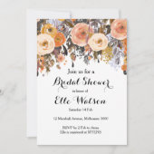 Herbstfall in Liebe Brautdusche Einladung (Vorderseite)