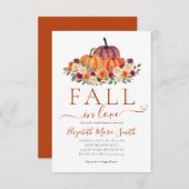Herbstfall in Liebe Brautparty Mitteilungskarte (Vorne/Hinten)