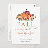 Herbstfall in Liebe Brautparty Postkarte (Vorne/Hinten)
