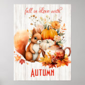 Herbstfall in Liebe - Gemütlicher Herbst Poster (Vorne)