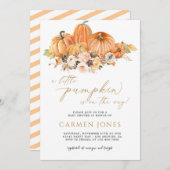 Herbstfall Kleine Pumpkin Baby Dusche Einladung (Vorne/Hinten)