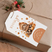 Herbstfall Kleiner Teddybär Pumpkin in der Liebe Geschenkanhänger