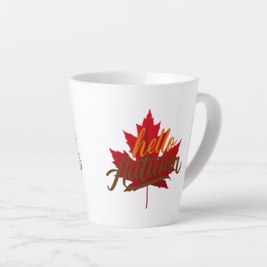 Herbstfall Latte Tasse (Rechte Ecke)