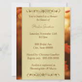 Herbstfall Leaf Brautparty Monogramm Einladung (Rückseite)