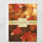 Herbstfall Leaf Brautparty Monogramm Einladung (Vorderseite)