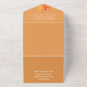 Herbstfall Leaf Burnt Orange QR Code Hochzeit RSVP All In One Einladung (Außenbereich)