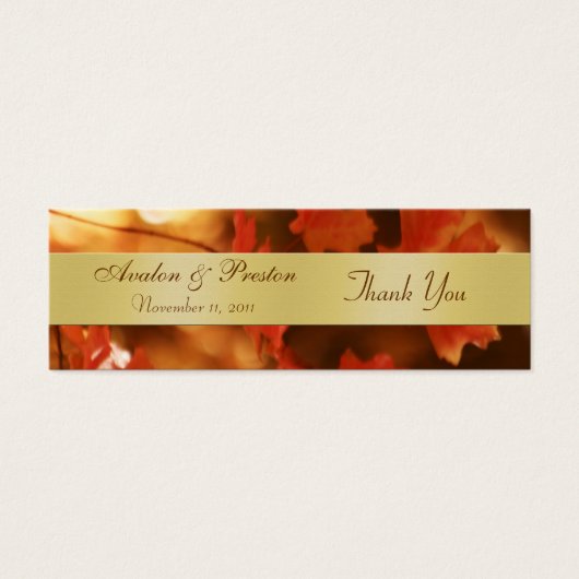 Herbstfall-Leaf-Gold-Gastgeschenk Hochzeit (Vorderseite)