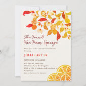 Herbstfall Lemon Tee Party Junggeselinnen-Abschied Einladung (Vorderseite)