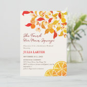 Herbstfall Lemon Tee Party Junggeselinnen-Abschied Einladung (Stehend Vorderseite)