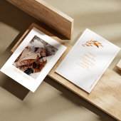 Herbstfall Moderne Minimalistische Hochzeit in Lie Einladung