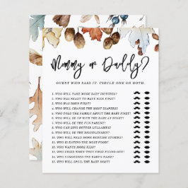 Herbstfall Mommy oder Daddy Baby Shower in der Lie