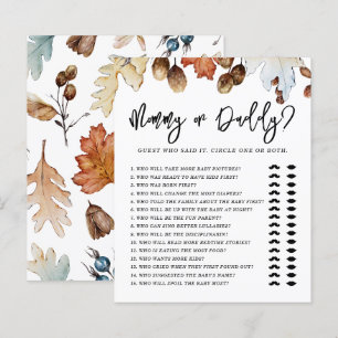 Herbstfall Mommy oder Daddy Baby Shower in der Lie