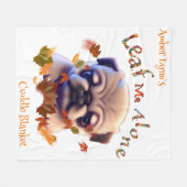 Herbstfall Mops Welpendepression Einsamkeit Süß Fleecedecke (Vorderseite (Horizontal))