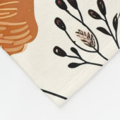 Herbstfall Orange Blumenmuster Fleecedecke (Ecke)