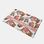 Herbstfall Pink Pumpkin Door Mat Fußmatte (Schrägansicht)