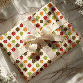 Herbstfall Polka Dots Gemustert Geschenkpapier