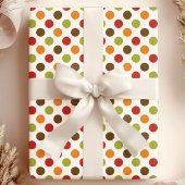 Herbstfall Polka Dots Gemustert Geschenkpapier