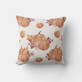 Herbstfall Pumpkin Floral Wasserfarbe Kissen