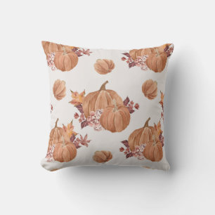 Herbstfall Pumpkin Floral Wasserfarbe Kissen