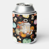 Herbstfall Pumpkin Themed Black Can Koozie Cooler Dosenkühler (Kanne Rückseite)