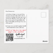 Herbstfall Real Anwesen Neues Client-Marketing Postkarte (Rückseite)