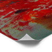 Herbstfall Regentag Küssen Paar Vintage Auto Poster (Ecke)