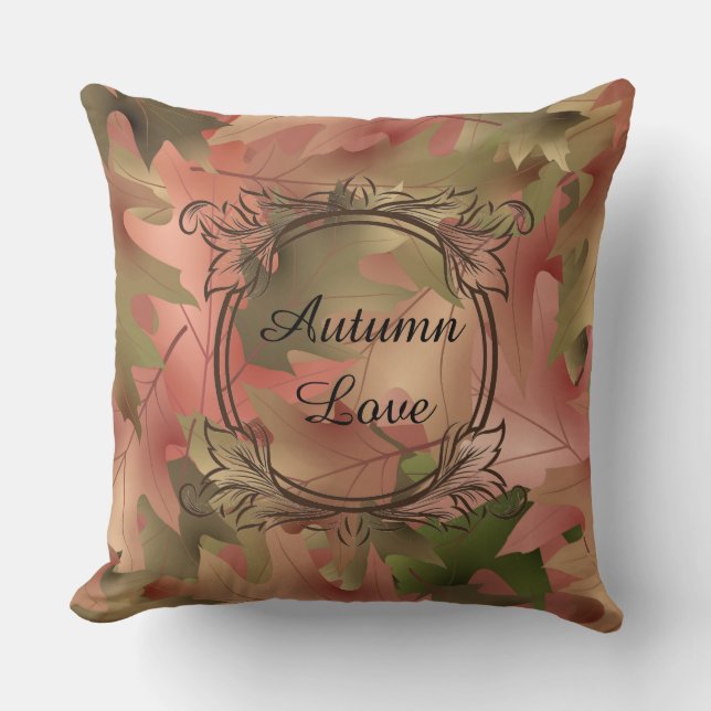 Herbstfall/reversible Liebe Kissen (Vorderseite)