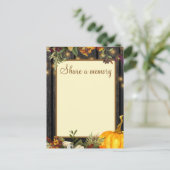 Herbstfall rustikal 80 Jahre Geburtstagskarte Postkarte (Stehend Vorderseite)