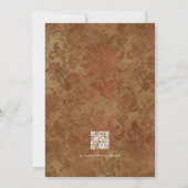Herbstfall Rustikale Blumengotik QR-Code Einladung (Rückseite)
