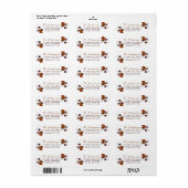 Herbstfall Rustikale Eichen Blätter Rücksendeadres (Vorne)