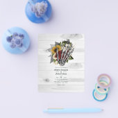 Herbstfall Rustikale florale gotische Hochzeit Ein Flyer (Einzeln)
