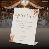 Herbstfall Rustikale, florale Open Bar Sockelschild