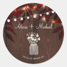 Herbstfall rustikale Stallenholz Hochzeit