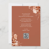 Herbstfall Rustikaler QR-Code Hochzeit Save The Date (Rückseite)