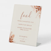 Herbstfall Rustikales Blumenmenü Sockelschild (Vorderseite)