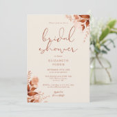 Herbstfall Rustikales Brautparty Einladung (Stehend Vorderseite)