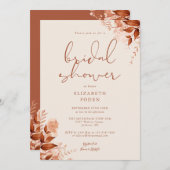 Herbstfall Rustikales Brautparty Einladung (Vorne/Hinten)
