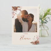 Herbstfall Rustikales Foto Tischnummer (Stehend Vorderseite)