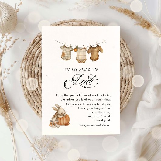 Herbstfall Schwangerschaftsbericht für Ehemann Ankündigung