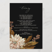 Herbstfall Schwarzer Hochzeitstag Programm (Rückseite)