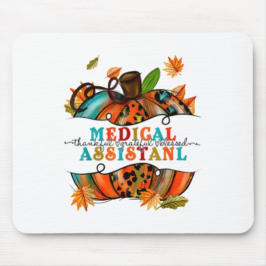 Herbstfall T-Shirts Medizinischer Istant Dankbarke Mousepad (Vorne)