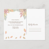 Herbstfall Trauzeugin oder BRIDESMAID-Vorschlag Einladungspostkarte (Rückseite)