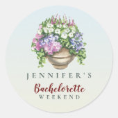 Herbstfall Vibes Rustikaler Junggeselinnen-Abschie Runder Aufkleber (Vorderseite)