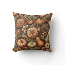 Herbstfall Vintager floraler Erntedank Pumpkin