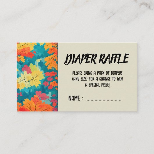 Herbstfall Wasserfarbe Blütenbaby Dusche Winzer Begleitkarte (Vorderseite)