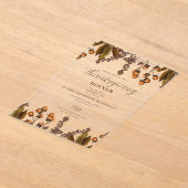 Herbstfall Wasserfarbe Folien Erntedank Abendessen Acryleinladungen (Ablage )