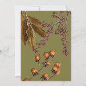Herbstfall Wasserfarbe Folien Erntedank Abendessen Einladung (Rückseite)