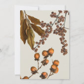 Herbstfall Wasserfarbe Folien Erntedank Abendessen Einladung (Rückseite)