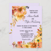 Herbstfall Wasserfarben Bläserne schlichte Hochzei Einladung (Vorne/Hinten)